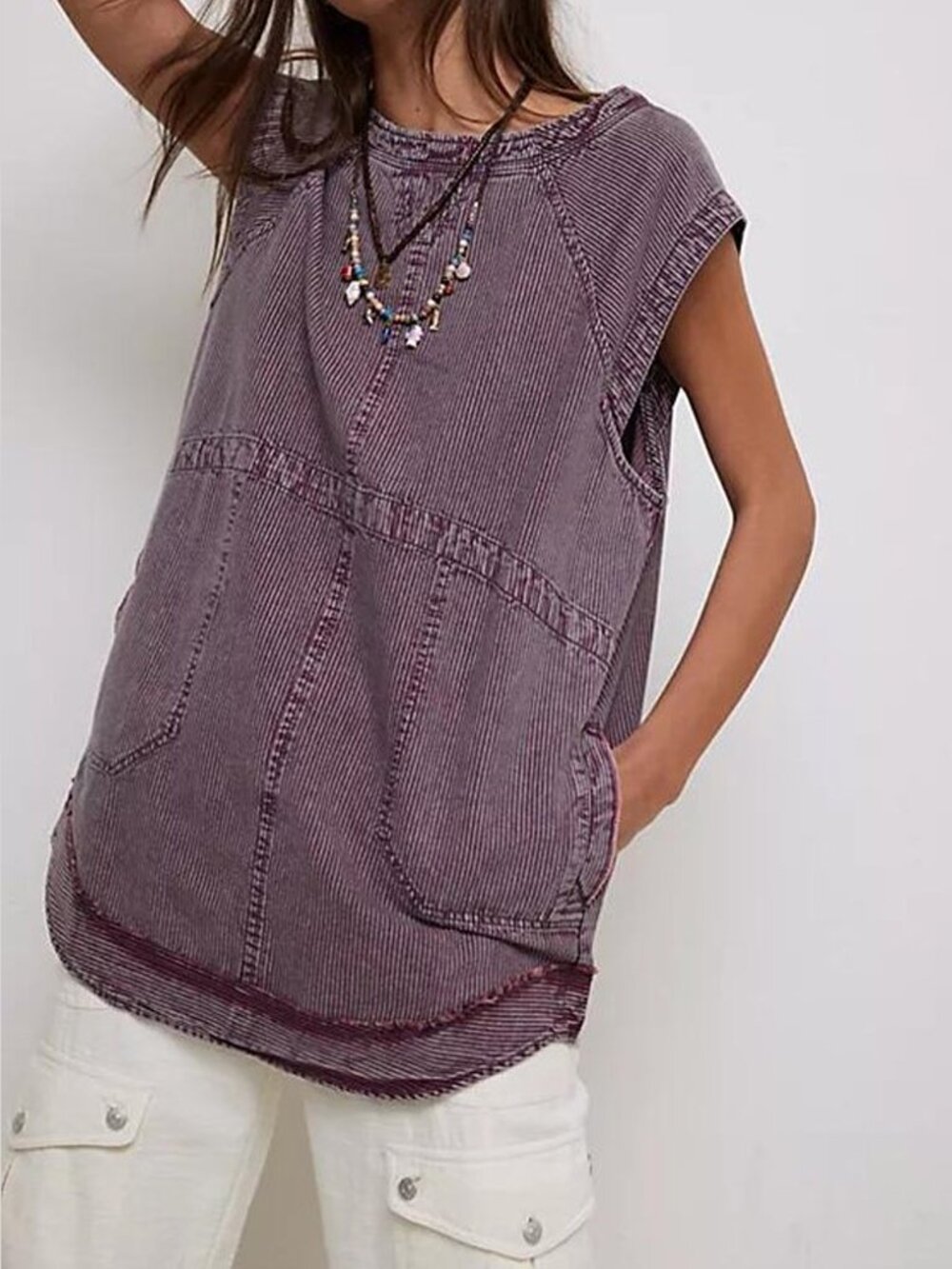 NWOT Free People Madison Railroad Stripe Tunic, sz S - Picture 1 of 11
